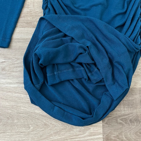 NWT Anthropologie Daily Practice ruched dress Navy Marin XL - Picture 6 of 10